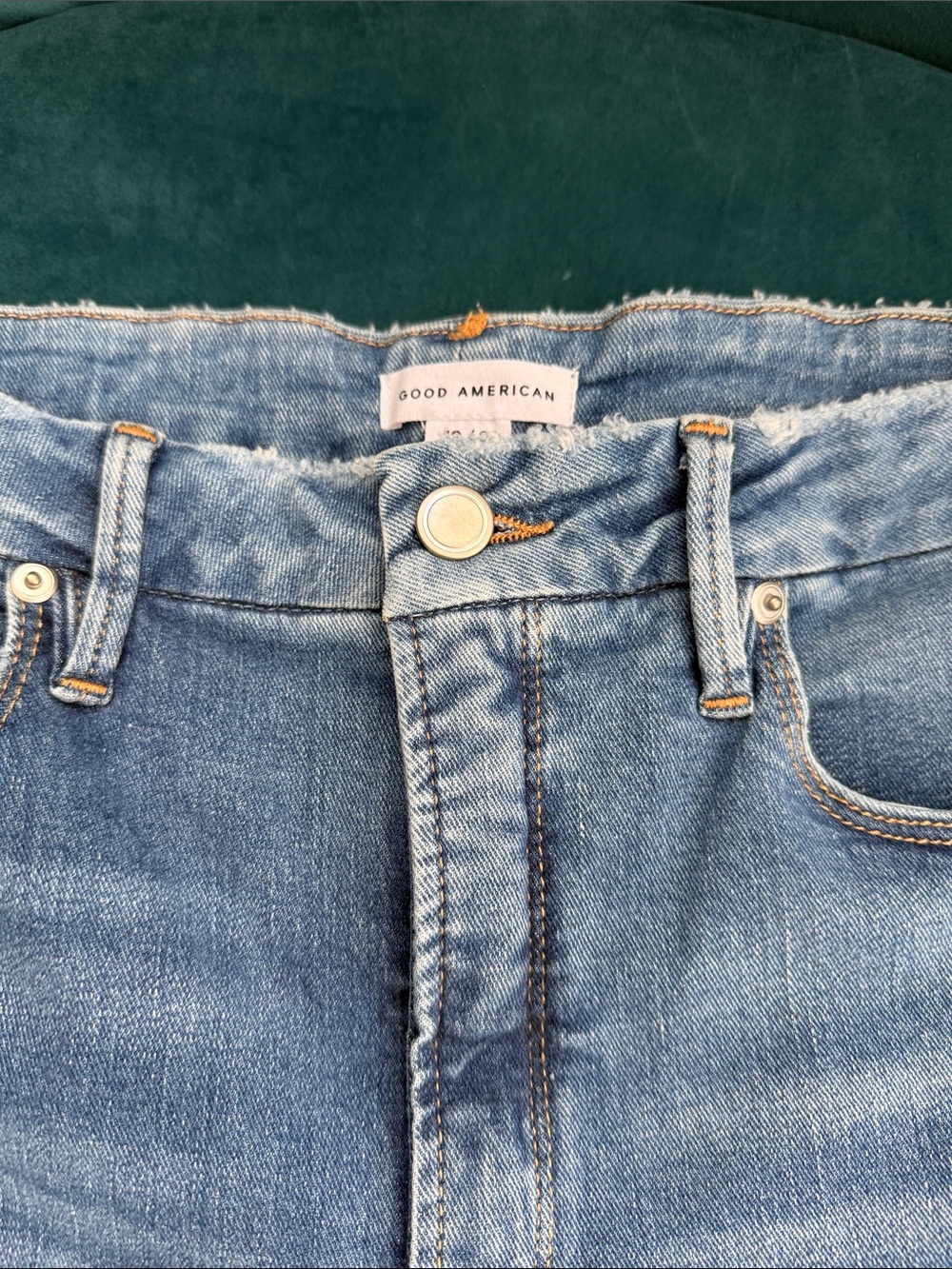 Good American Light Wash Distressed High-Rise Women's Jeans
